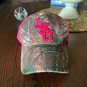 LSU camo/pink ladies baseball cap